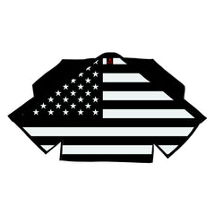 Black & White American Flag Sublimation BJJ Gi - 100% Cotton Pearl Weave