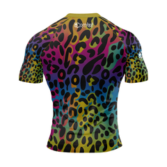 MMA Rainbow Leopard Short Sleeve Rash Guard