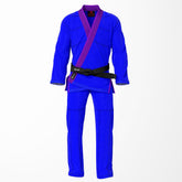 Combat Basic Blue with Black Stitching and Purple Lapel Brazilian Jiu Jitsu Gi (BJJ GI)