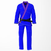 Combat Basic Blue with White Stitching and Purple Lapel Brazilian Jiu Jitsu Gi (BJJ GI)