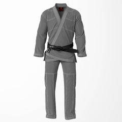 Combat Basic Gray with White Stitching Brazilian Jiu Jitsu Gi (BJJ GI)