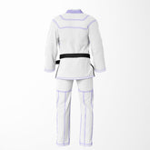 Combat Basic White with white Stitching and white lapel Brazilian Jiu Jitsu Gi (BJJ GI)