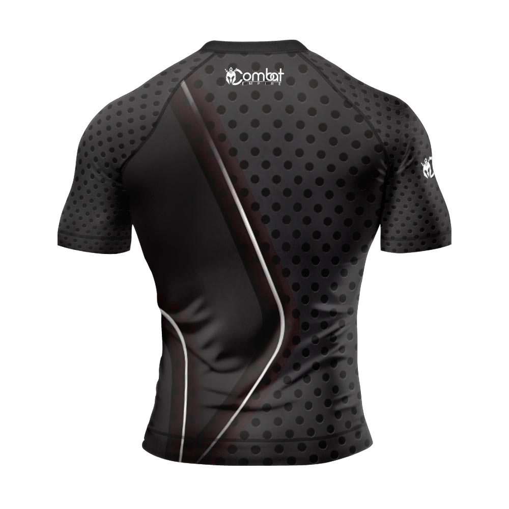 MMA Perforated Black Short Sleeve Rash Guard