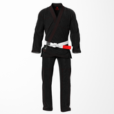 Combat Classic Black Brazilian Jiu Jitsu Gi with Red Threading