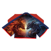 Fire and Ice Dragon Combat Sublimation Brazilian Jiu Jitsu Gi - Red/Blue BJJ GI