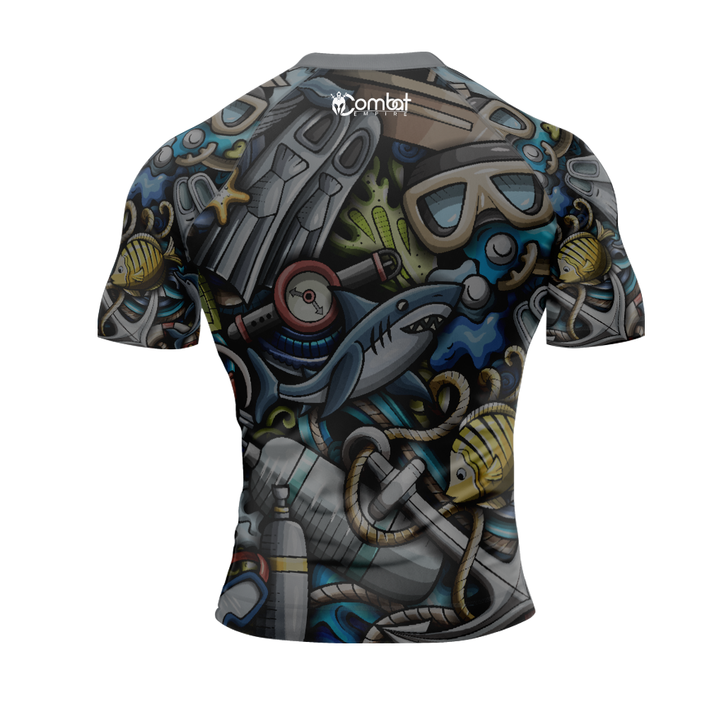 MMA Oceanic Armory Short Sleeve Rash Guard