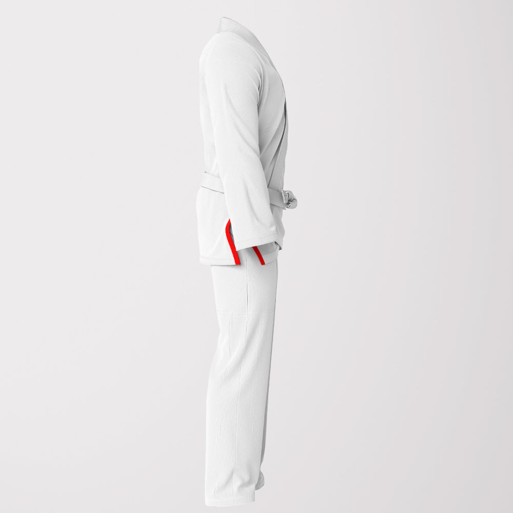 French Flag Sublimation BJJ Gi - White Pearl Wave Patriotic Edition
