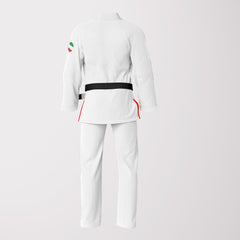 White Italian Flag Sublimation Brazilian Jiu Jitsu Gi - Patriotic Edition