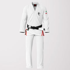 White Italian Flag Sublimation Brazilian Jiu Jitsu Gi - Patriotic Edition