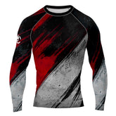MMA Long Sleeve Distressed Texture Rash Guard