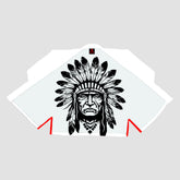 Native American Cheif Head Sublimation Brazilian Jiu Jitsu Gi - Warrior White BJJ GI