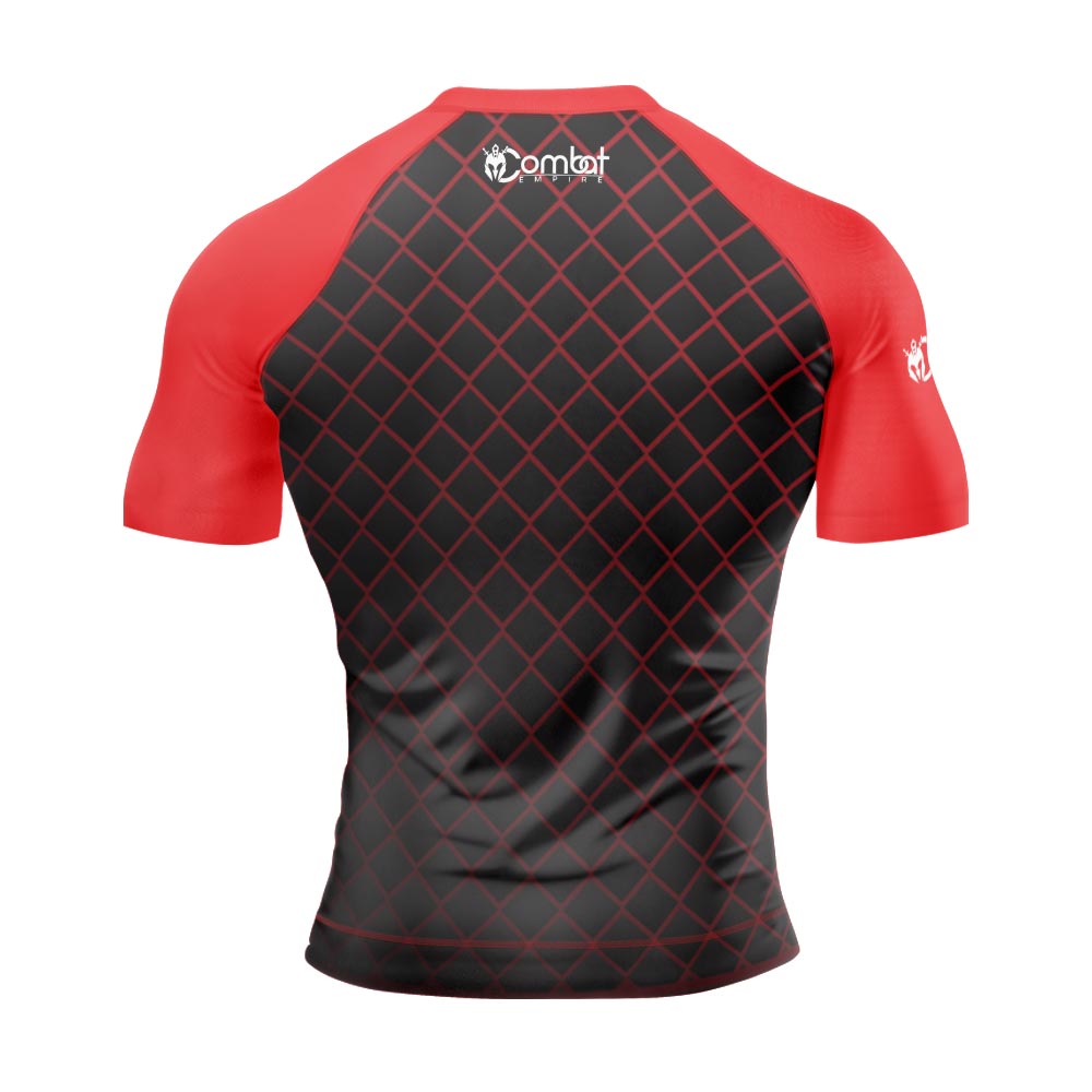 MMA Red Diamond Classic Short Sleeve Rash Guard