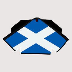 Scotland Flag Sublimation BJJ Gi – Black Pearl Weave Shadow Edition