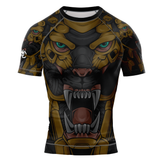 MMA Tiger Print Short Sleeve Rash Guard