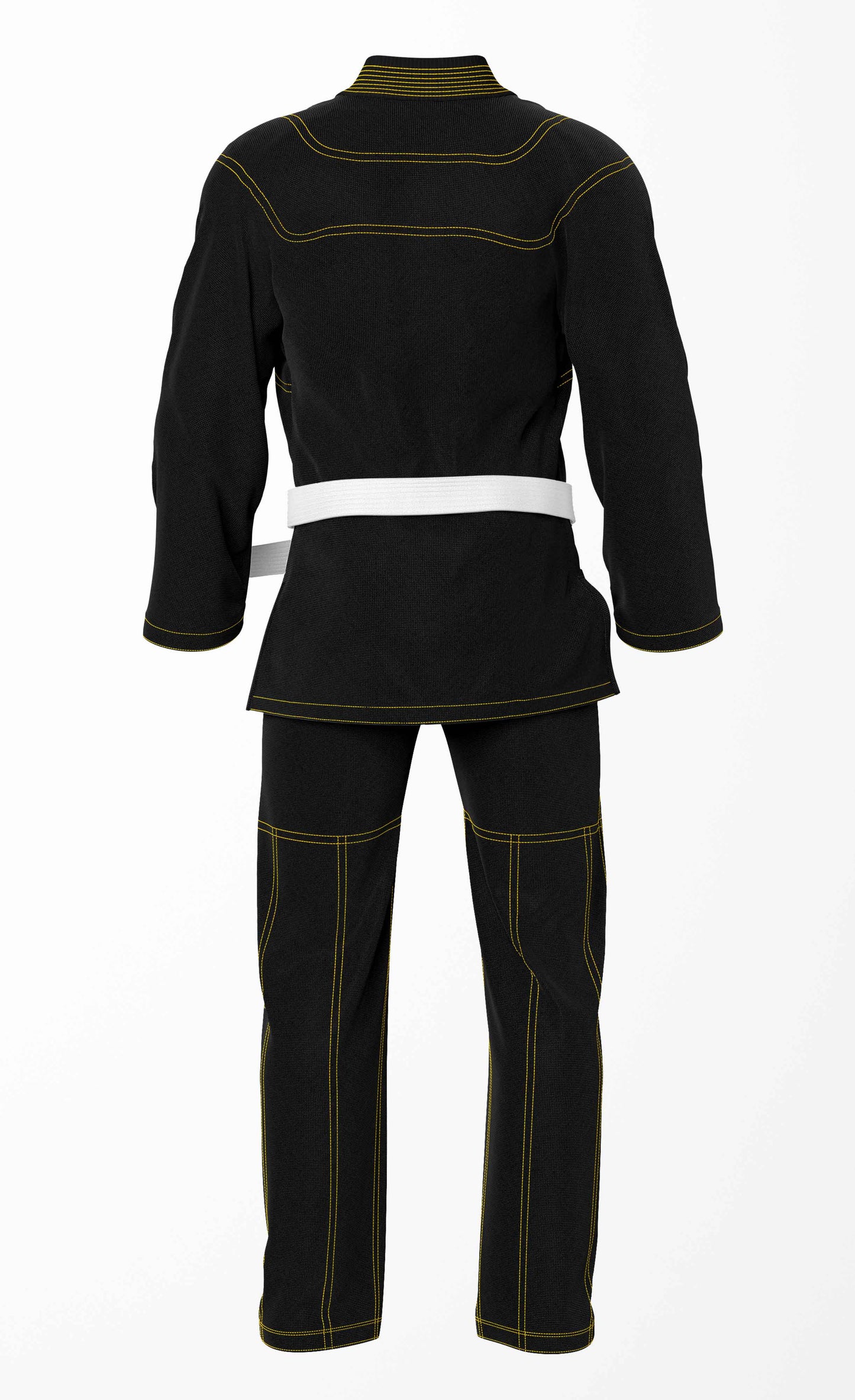 Combat Basic Black with Gold Stitching Brazilian Jiu Jitsu Gi (BJJ GI)