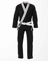 Combat Basic Black Brazilian Jiu Jitsu Gi with White Lapel (BJJ GI)