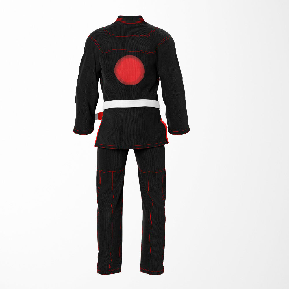 AKATSUKI SKY Sublimation Brazilian Jiu Jitsu Gi - Black/Red BJJ GI