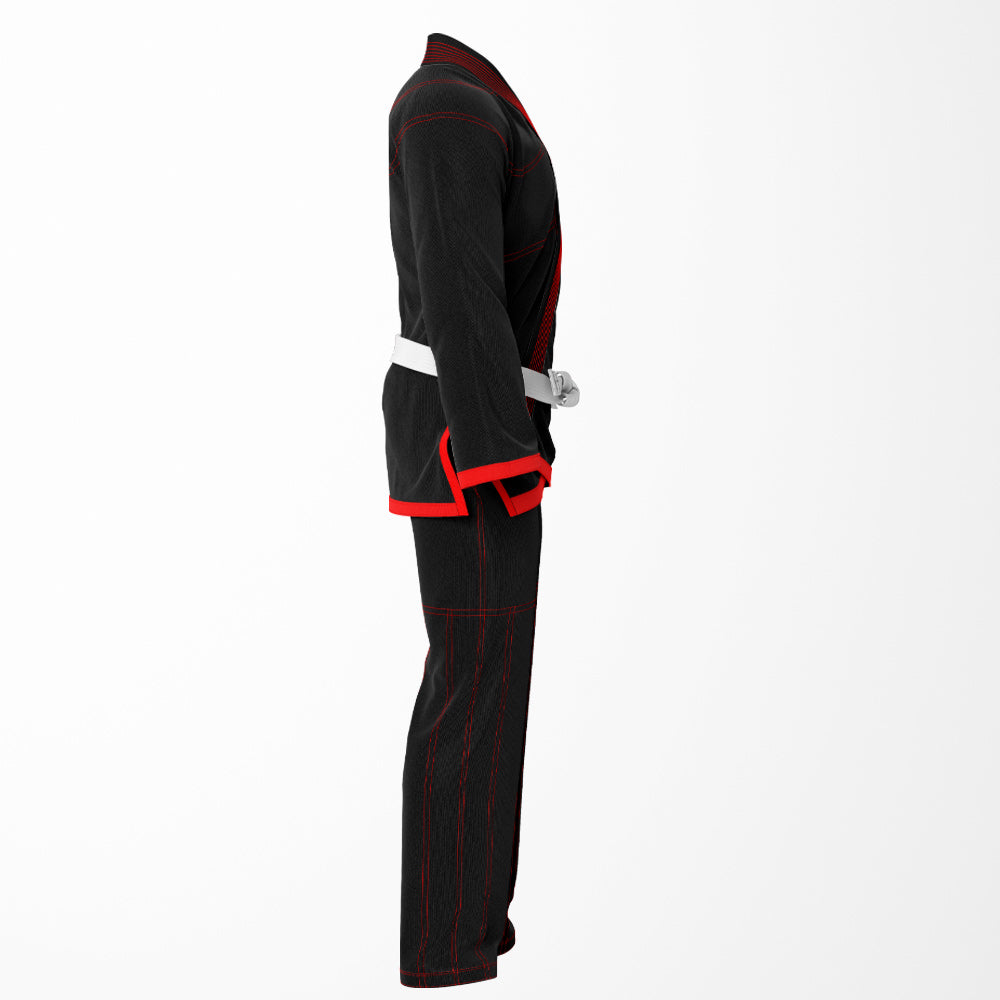 AKATSUKI SKY Sublimation Brazilian Jiu Jitsu Gi - Black/Red BJJ GI
