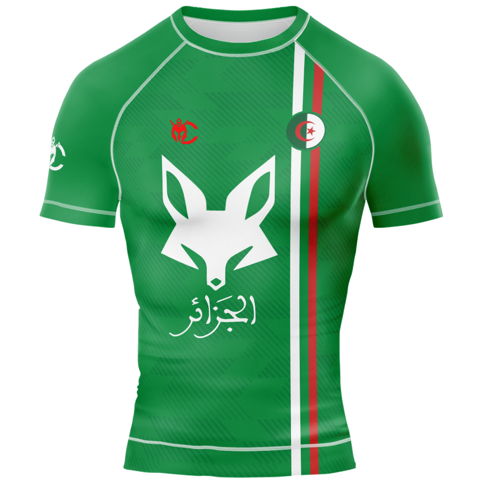 MMA ALJAZAYER PATRIOTIC SHORT SLEEVE RASH GUARD