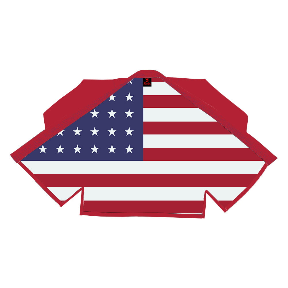All Red American Flag Sublimation BJJ GI
