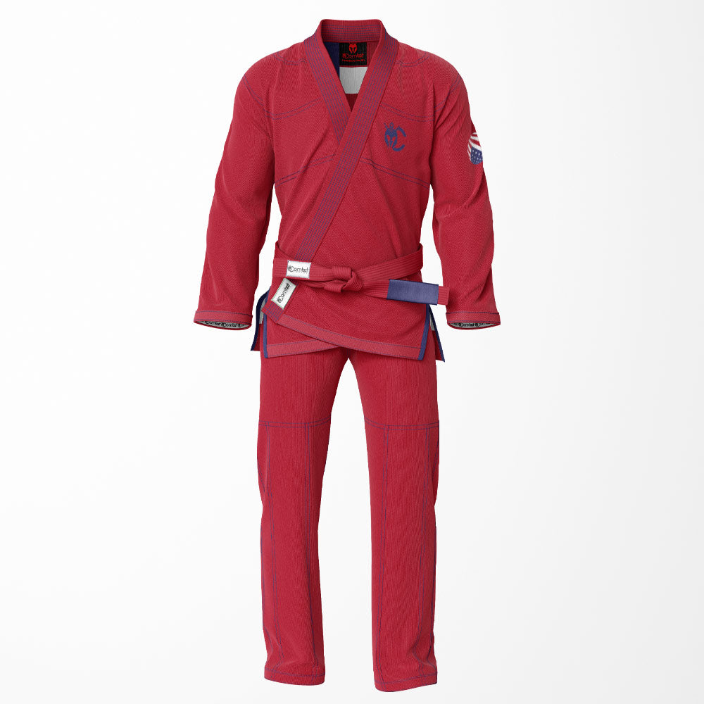 All Red American Flag Sublimation BJJ GI