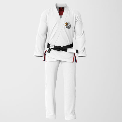 AMERICAN WARRIOR Sublimation Brazilian Jiu Jitsu Gi - White BJJ GI
