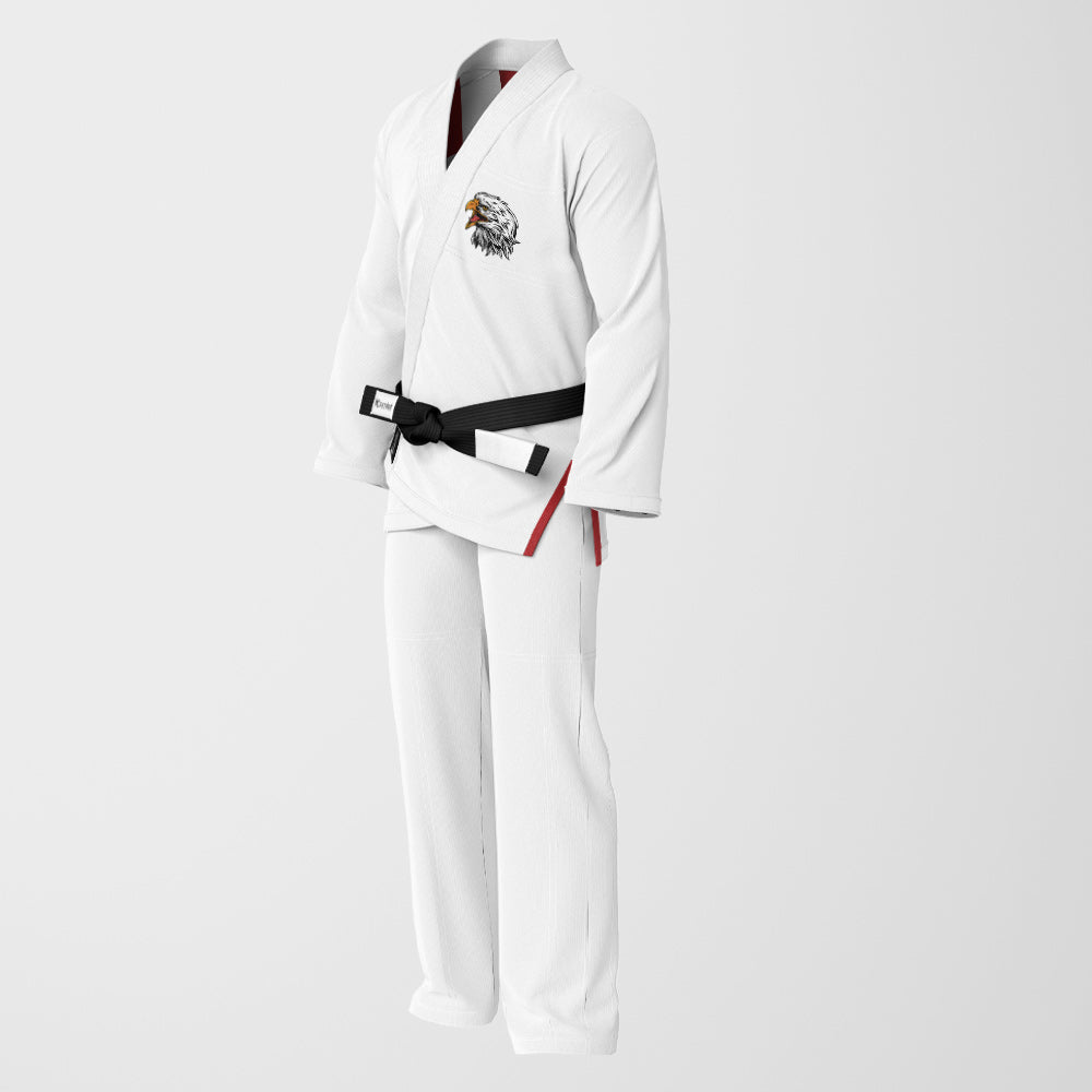 AMERICAN WARRIOR Sublimation Brazilian Jiu Jitsu Gi - White BJJ GI