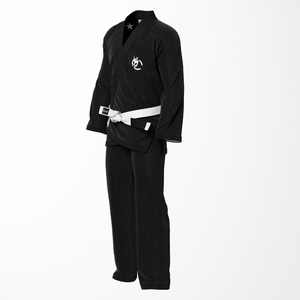 Black & White American Flag Sublimation BJJ Gi - 100% Cotton Pearl Weave