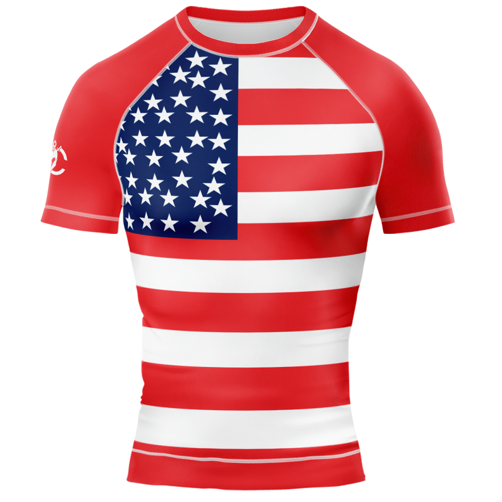 MMA AMERICAN PATRIOTIC SHORT SLEEVE RASH GUARD