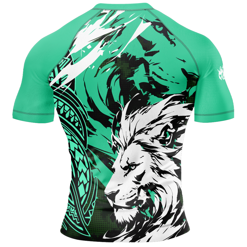 MMA ANGRY LION SHORT SLEEVE RASH GUARD