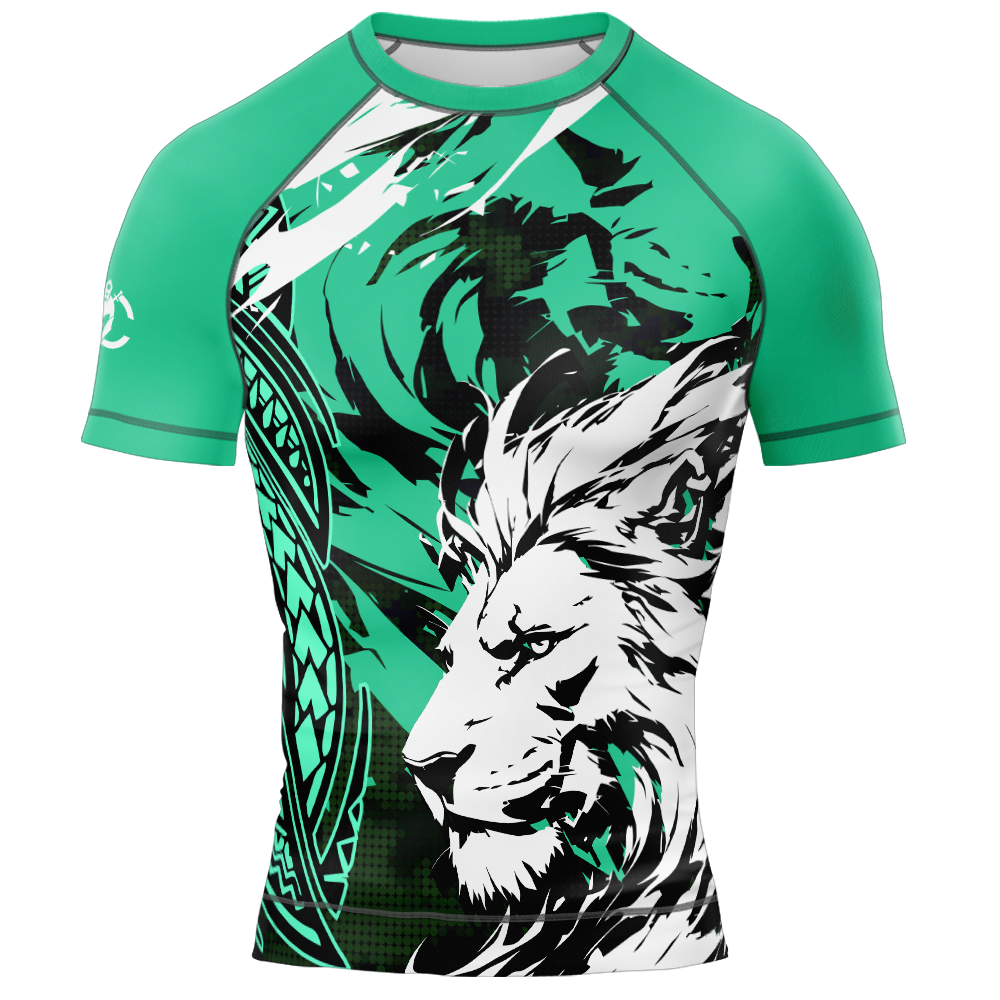 MMA ANGRY LION SHORT SLEEVE RASH GUARD