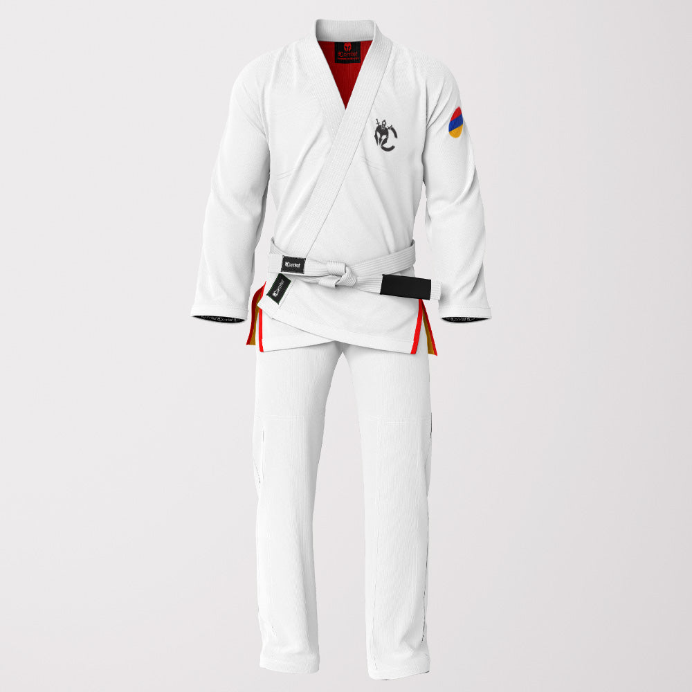 Armenia Flag White Sublimation BJJ GI - Patriotic Edition