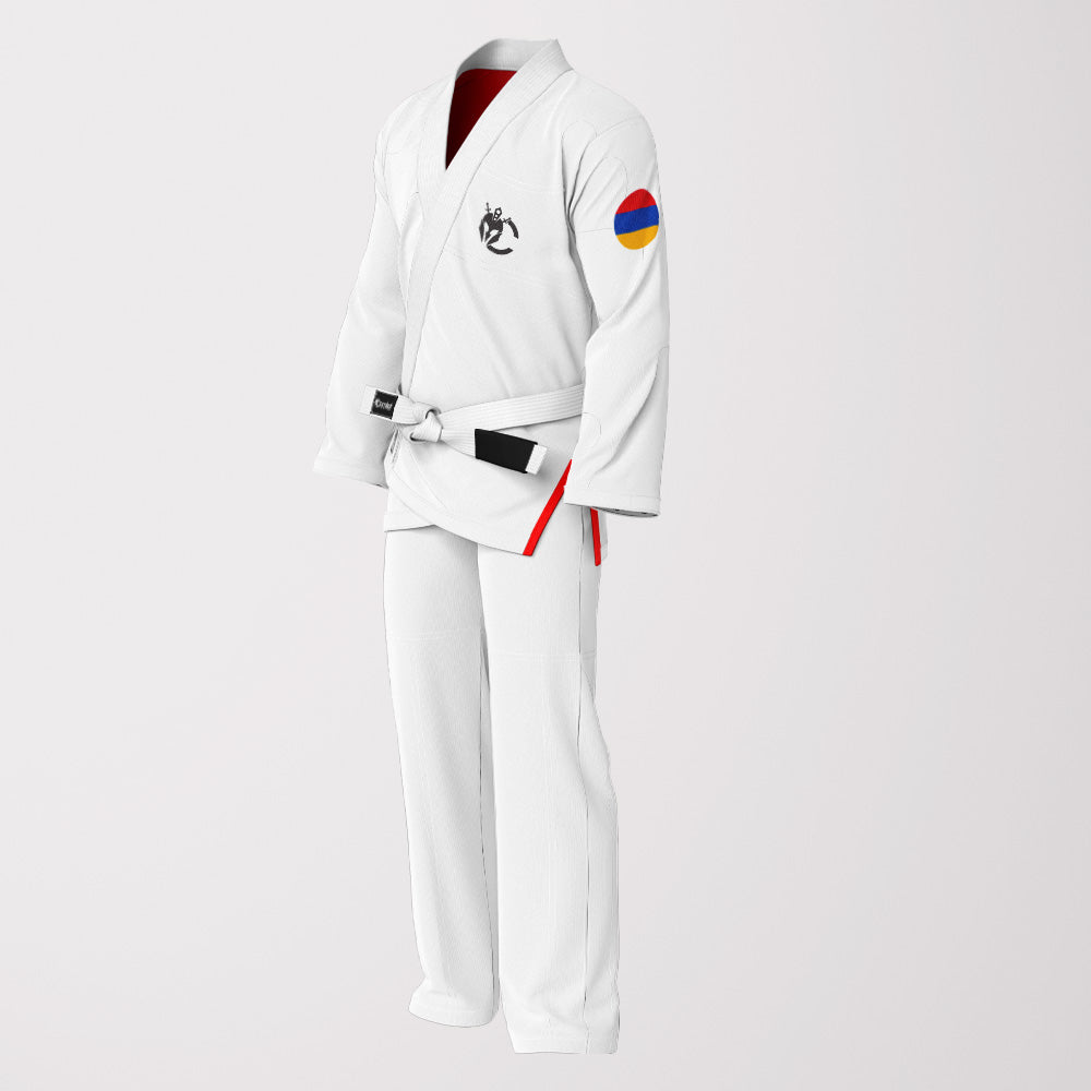 Armenia Flag White Sublimation BJJ GI - Patriotic Edition