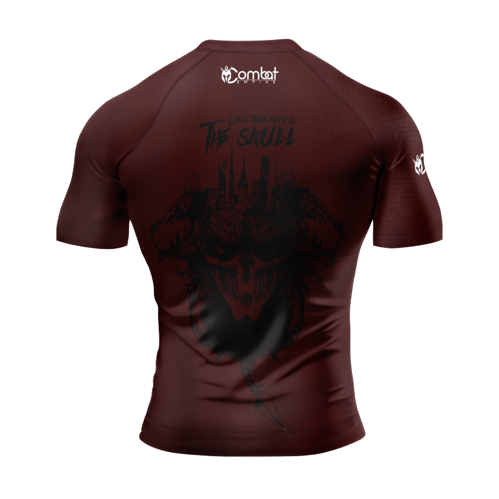 MMA Red Warrior Short Sleeve Rash Guard