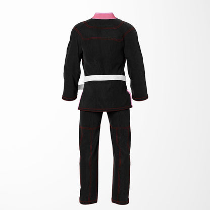 Combat Basic Black with Gray Stitching and Purpal Lapel Brazilian Jiu Jitsu Gi (BJJ GI)