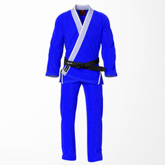 Combat Basic Blue with Blue Stitching and White Lapel Brazilian Jiu Jitsu Gi (BJJ GI)