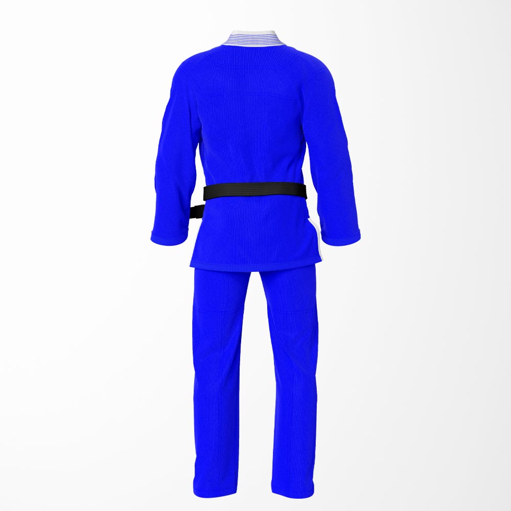 Combat Basic Blue with Blue Stitching and White Lapel Brazilian Jiu Jitsu Gi (BJJ GI)