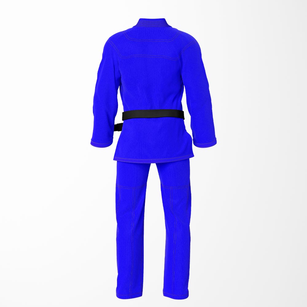 Combat Basic Blue with Gray Stitching Brazilian Jiu Jitsu Gi (BJJ GI)