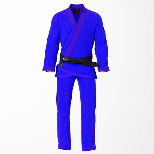 Combat Basic Blue with Red Stitching Brazilian Jiu Jitsu Gi (BJJ GI)