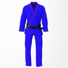 Combat Basic Blue with Red Stitching Brazilian Jiu Jitsu Gi (BJJ GI)