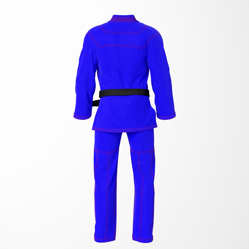 Combat Basic Blue with Red Stitching Brazilian Jiu Jitsu Gi (BJJ GI)