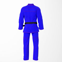 Combat Basic Blue with Red Stitching Brazilian Jiu Jitsu Gi (BJJ GI)