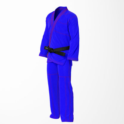Combat Basic Blue with Red Stitching Brazilian Jiu Jitsu Gi (BJJ GI)
