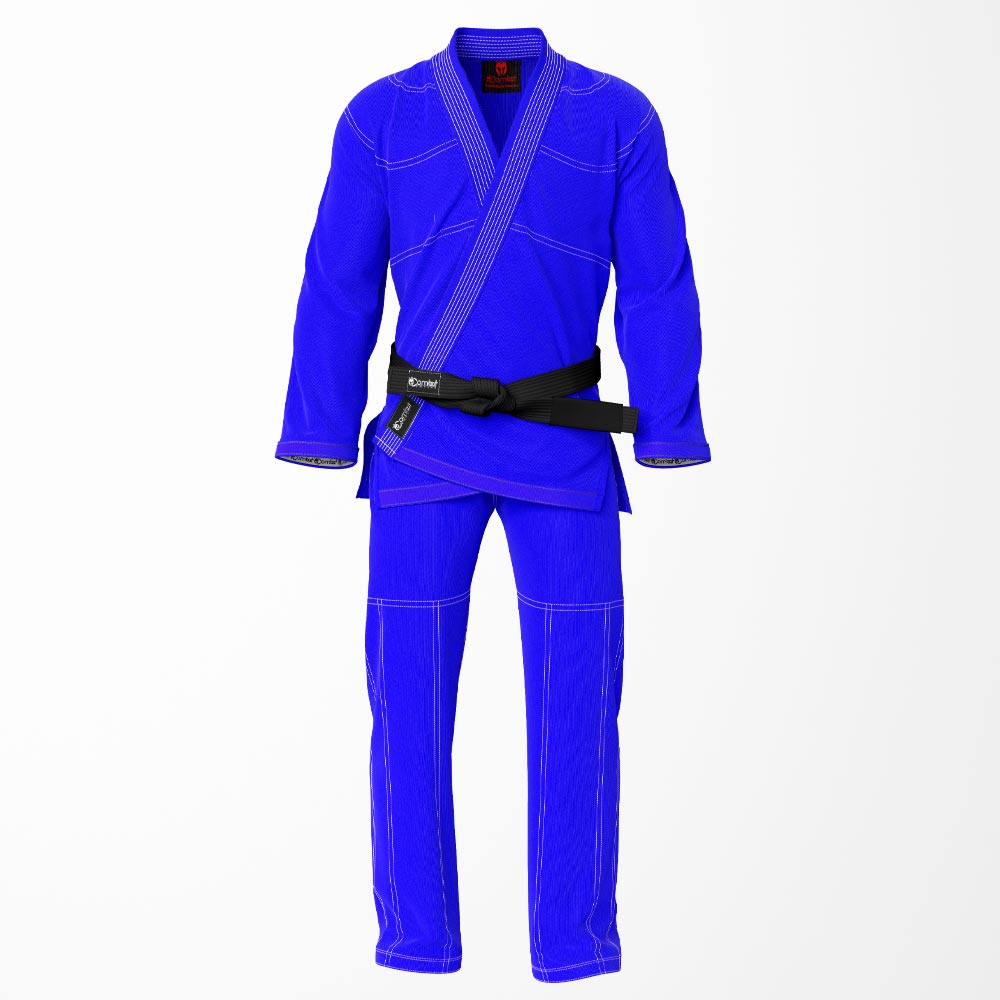 Combat Basic Blue with White Stitching Brazilian Jiu Jitsu Gi (BJJ GI)