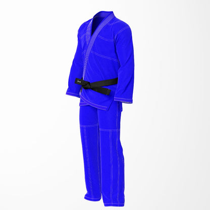 Combat Basic Blue with White Stitching Brazilian Jiu Jitsu Gi (BJJ GI)