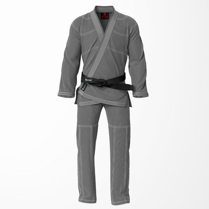 Combat Basic Gray with White Stitching Brazilian Jiu Jitsu Gi (BJJ GI)