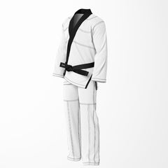 Combat Basic White with Black Stitching and Black Lapel Brazilian Jiu Jitsu Gi (BJJ GI)