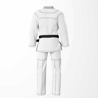 Combat Basic White with Black Stitching Brazilian Jiu Jitsu Gi (BJJ GI)