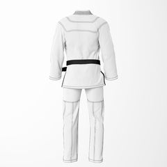 Combat Basic White with Black Stitching Brazilian Jiu Jitsu Gi (BJJ GI)