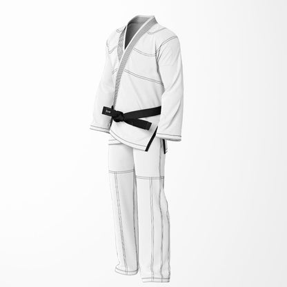 Combat Basic White with Black Stitching Brazilian Jiu Jitsu Gi (BJJ GI)